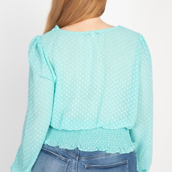 Waist Smoking V Neck Blouse - Picture 5 of 5